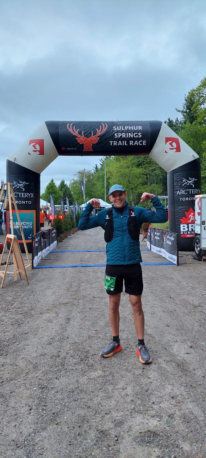 Trail race finish line